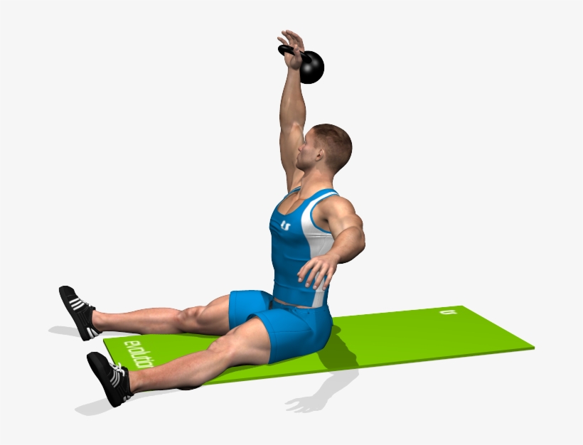 Russian One Arm Kettlebell Involved Muscles During - Sit Up Gambe Tese, transparent png #9539126