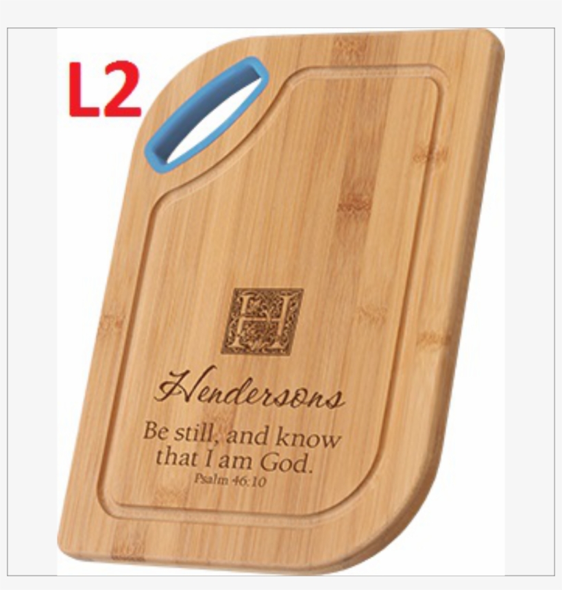 Bamboo Cutting Board With Silicone Handle - Plywood, transparent png #9539333