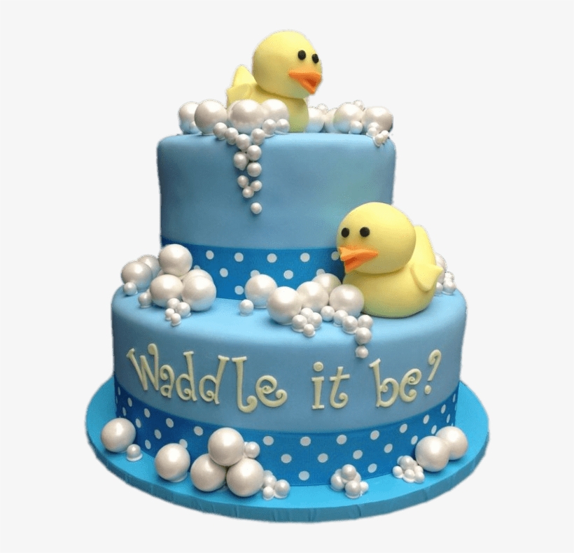Gender Reveal Cake Waddle It Be - Cakes Of Duckling, transparent png #9540129