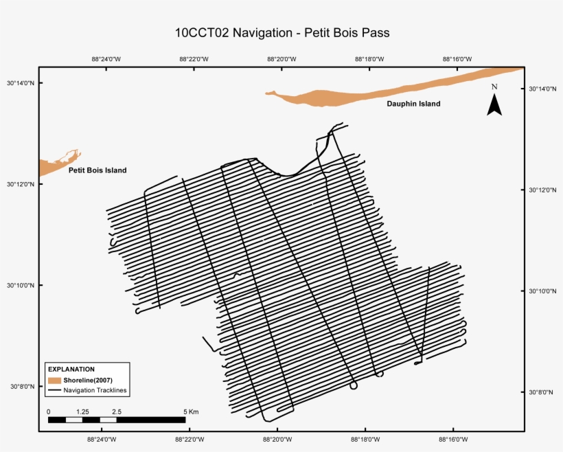 Trackline Map For Side Scan Sonar And Swath Bathymetry - Diagram, transparent png #9540296
