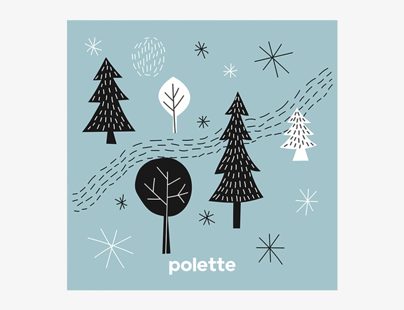 Snowy Forest Front View - Illustration, transparent png #9540301