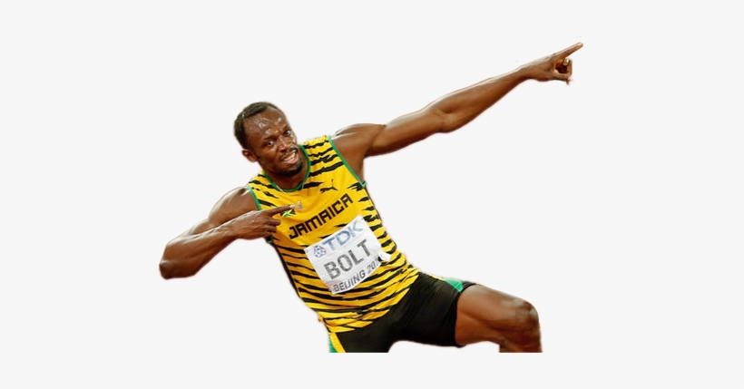 Usain Bolt Lightning Pose Beijing, transparent png #9541447