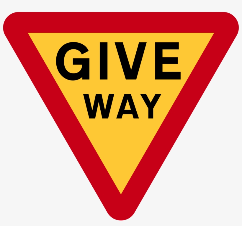 Nigeria Road Sign - Give Way Road Sign, transparent png #9542022