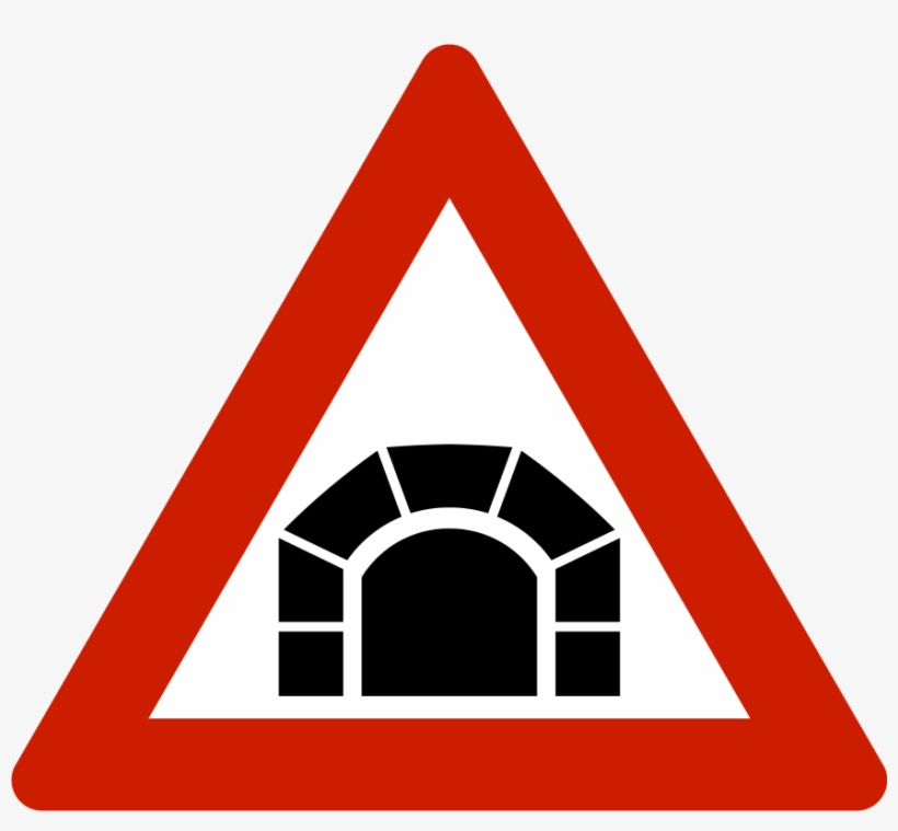 Norwegian Road Sign - Cross Road Ahead Sign, transparent png #9542270