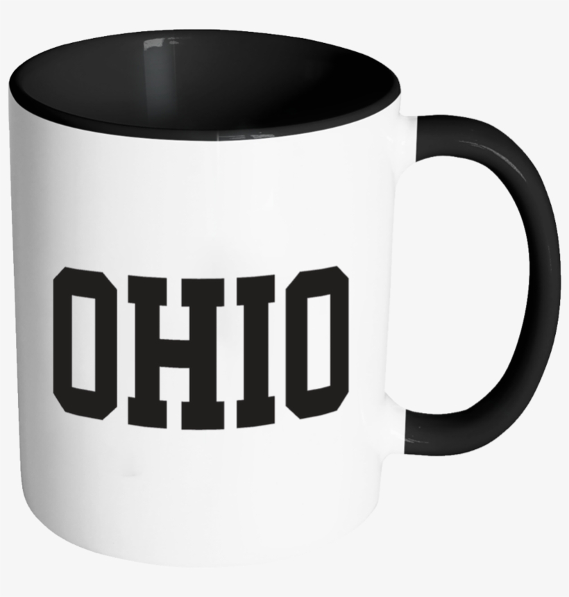 Ohio Script Font Black 11oz Ceramic Accent Mug - Mug, transparent png #9543043