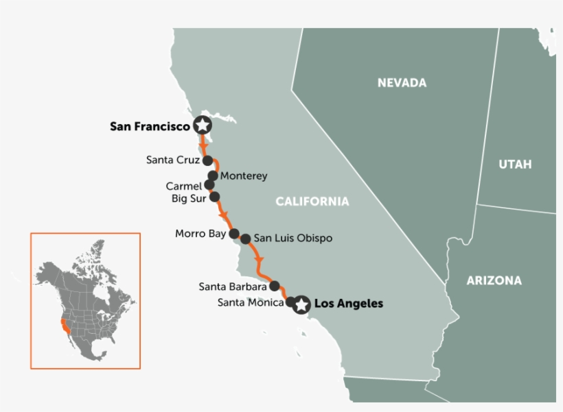 The Pacific Coast Highway - Vancouver To San Francisco Drive, transparent png #9543316