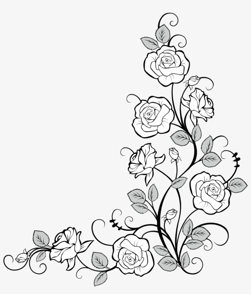 Frame Corner Flower Design Png - Images | Amashusho