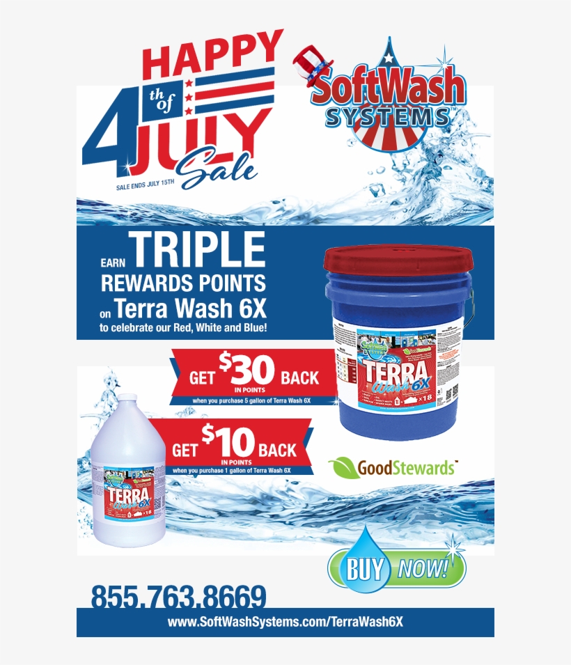Softwash Systems 4th Of July Sale - Graphic Design, transparent png #9543848