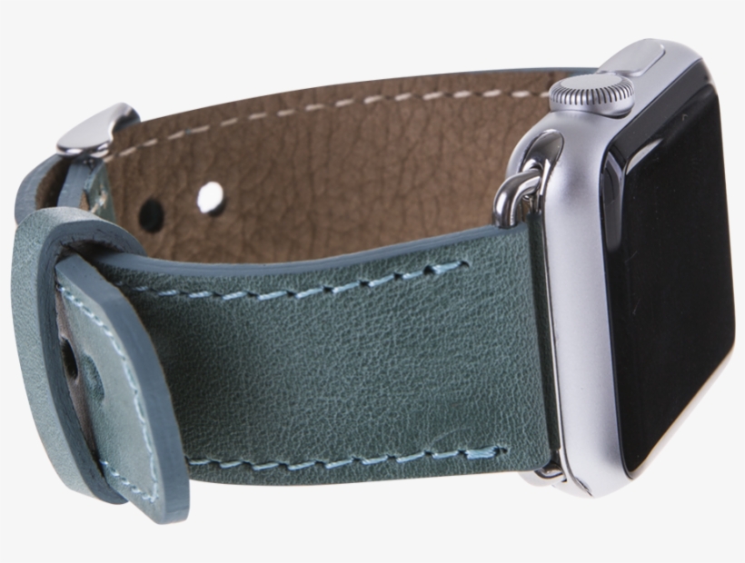 Leather Apple Watch Strap, Sea Green - Strap, transparent png #9544042