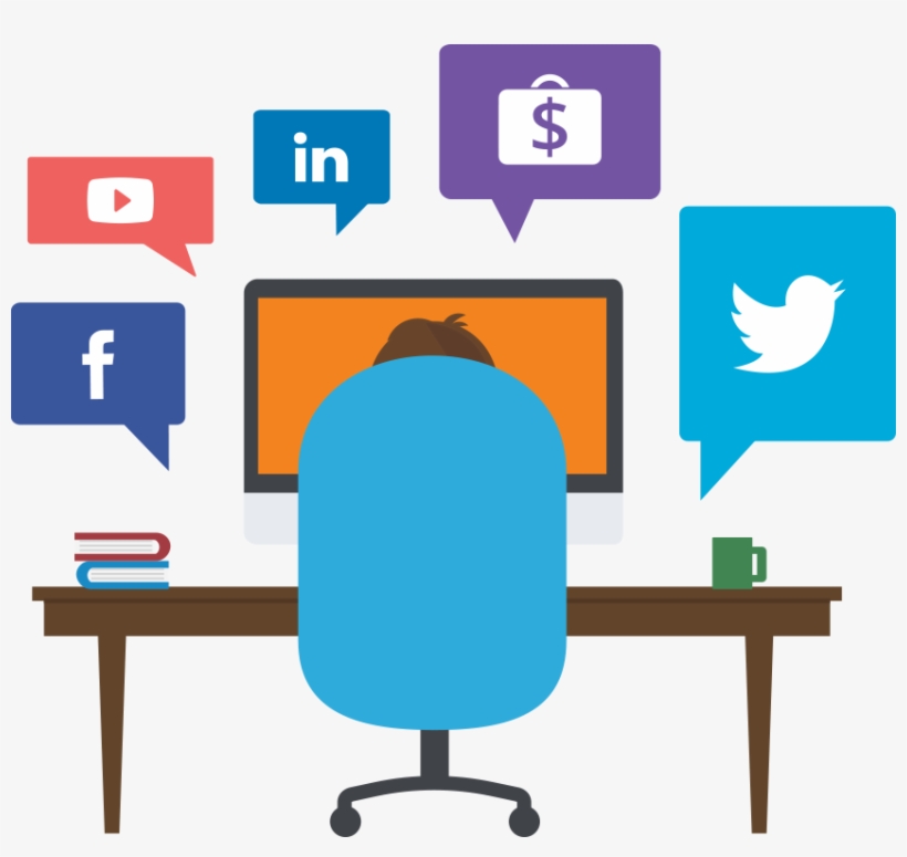 Fighting For Your Attention - Social Media Illustration Png, transparent png #9544478