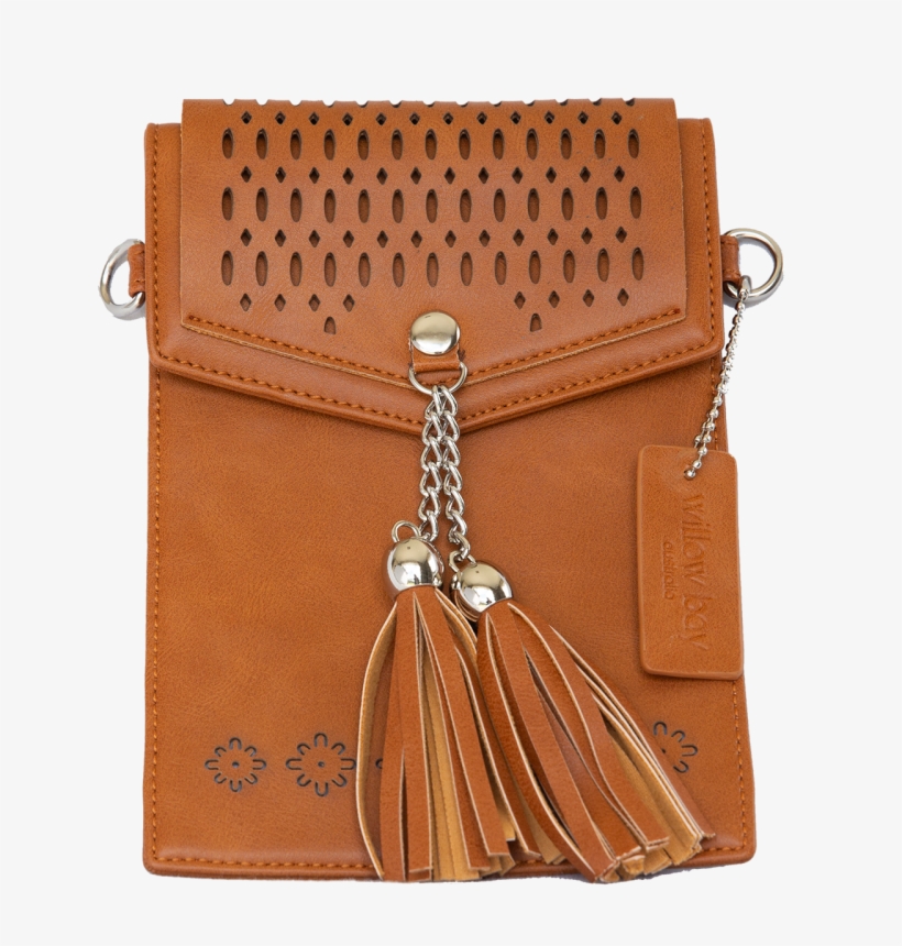 Load Image Into Gallery Viewer, Tassel Phone Crossbody - Leather, transparent png #9544998