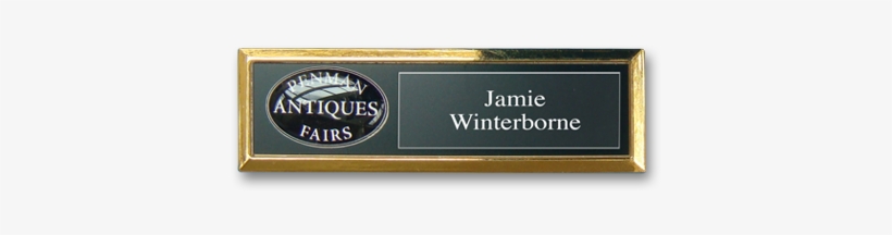 Re Usable Retail Name Badge In A Gold Plated Frame - Sign, transparent png #9545048
