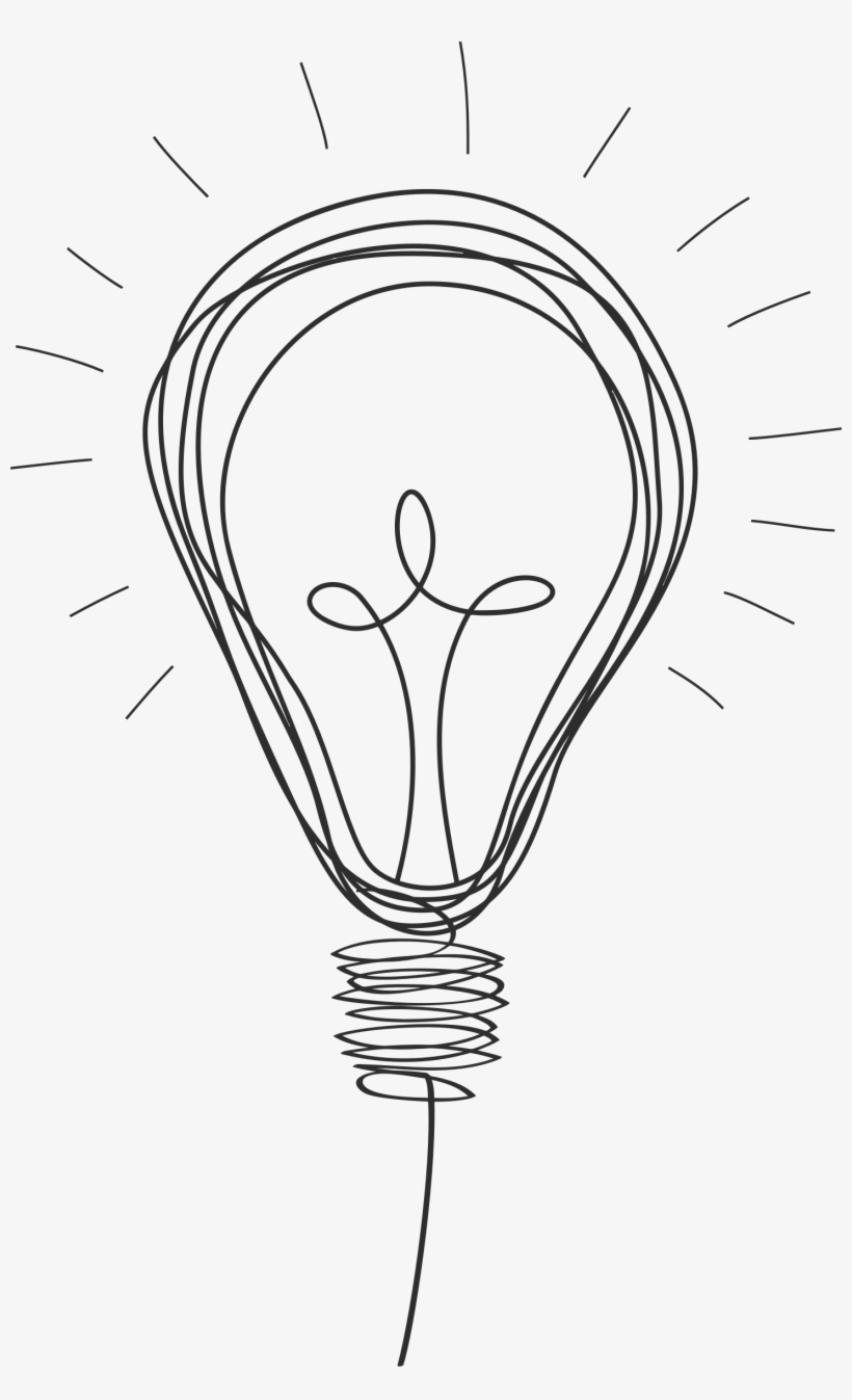 Big Image - Lightbulb Line Drawing, transparent png #9545518
