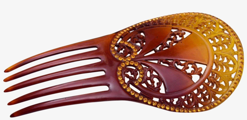 Spanish Peineta Rhinestone Hair Comb Tortoise Color, - Headpiece, transparent png #9546029