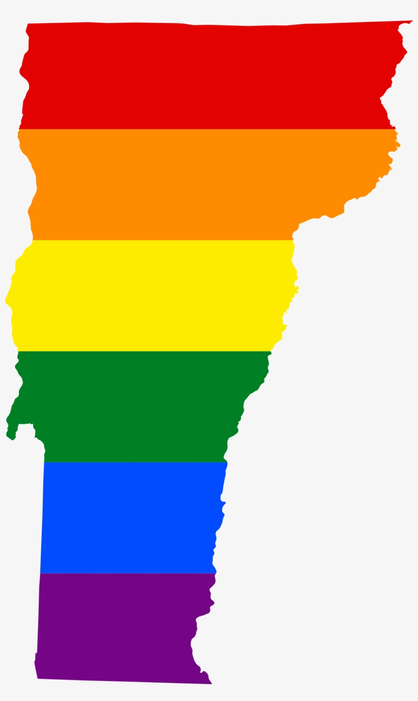 Lgbt Flag Map Of Vermont - Vermont Republic, transparent png #9546117