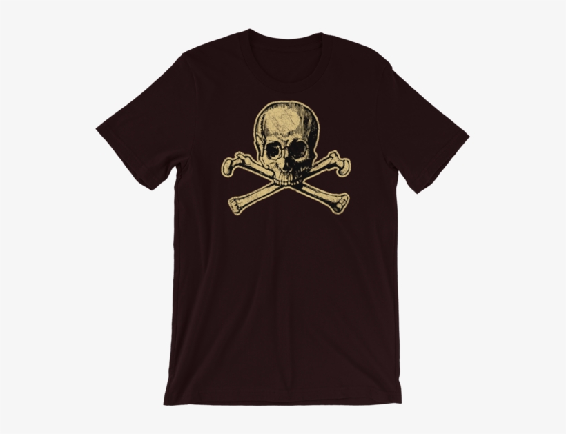 Skull And Crossbones Short Sleeve Unisex T-shirt, transparent png #9547074