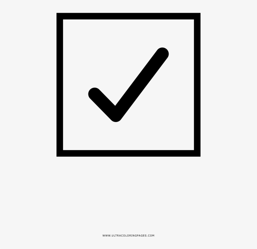 Checkmark Coloring Page - Free Transparent PNG Download - PNGkey