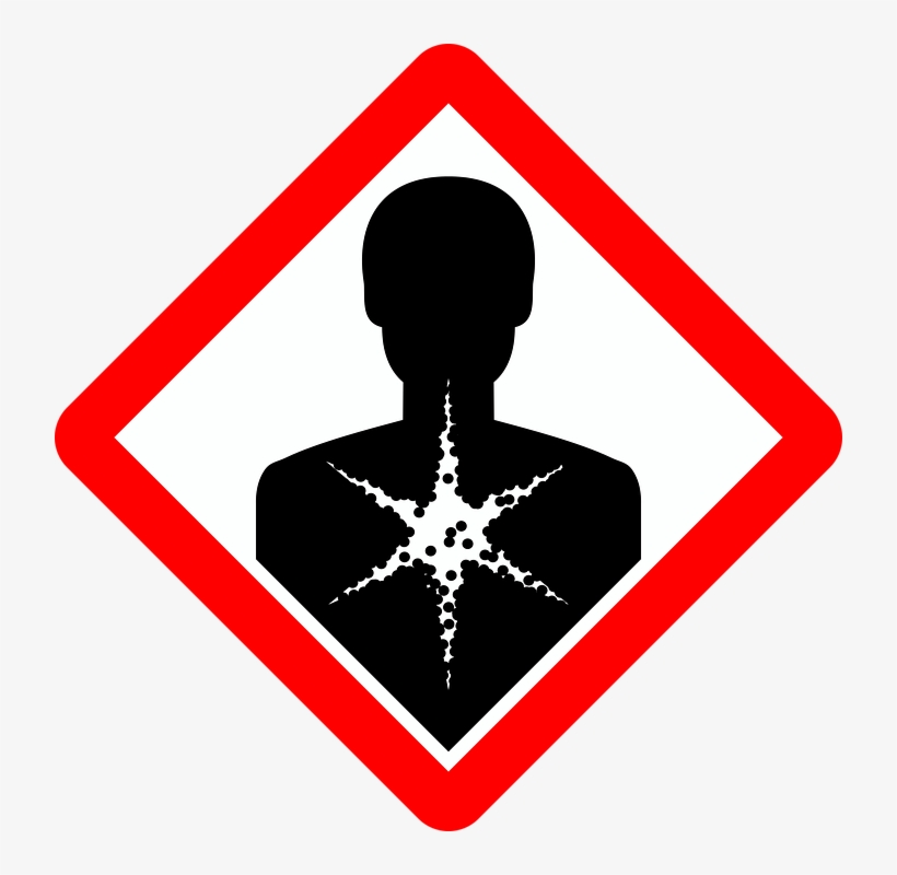 Sign Warning Symbol Osh Threat No Background - Health Hazard Symbol Example, transparent png #9547448