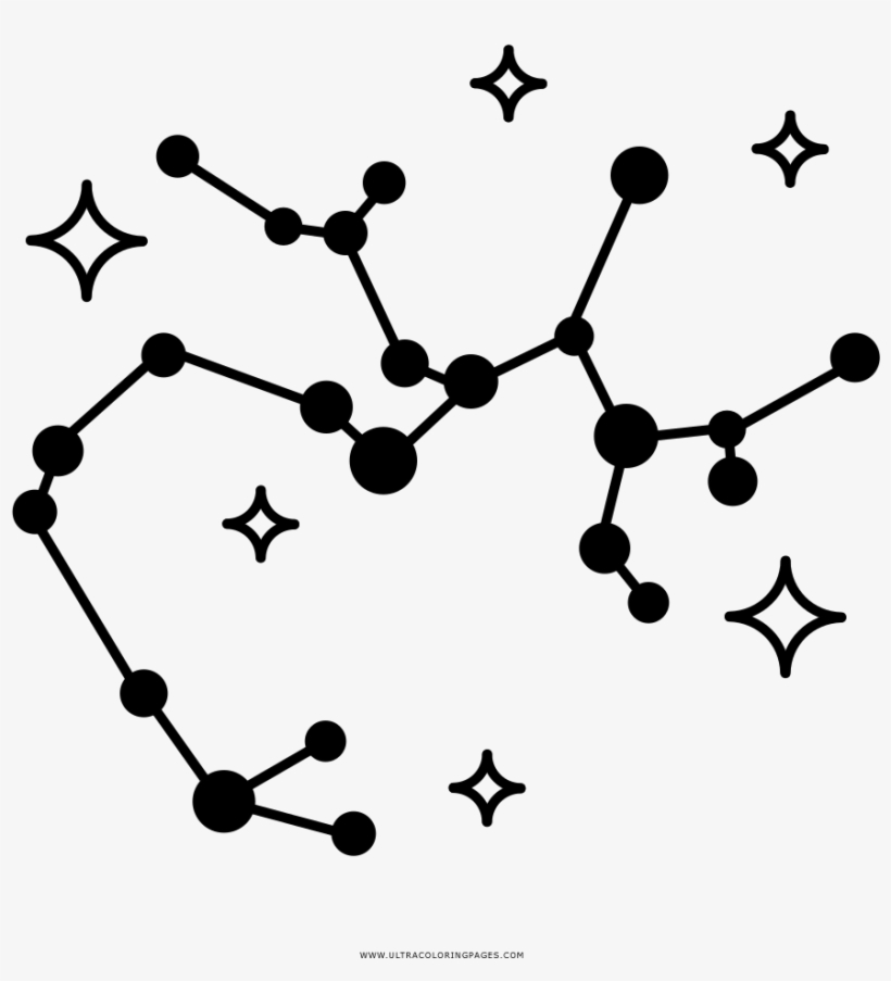 Sagittarius Coloring Page - Sagittarius Star Constellation, transparent png #9547725
