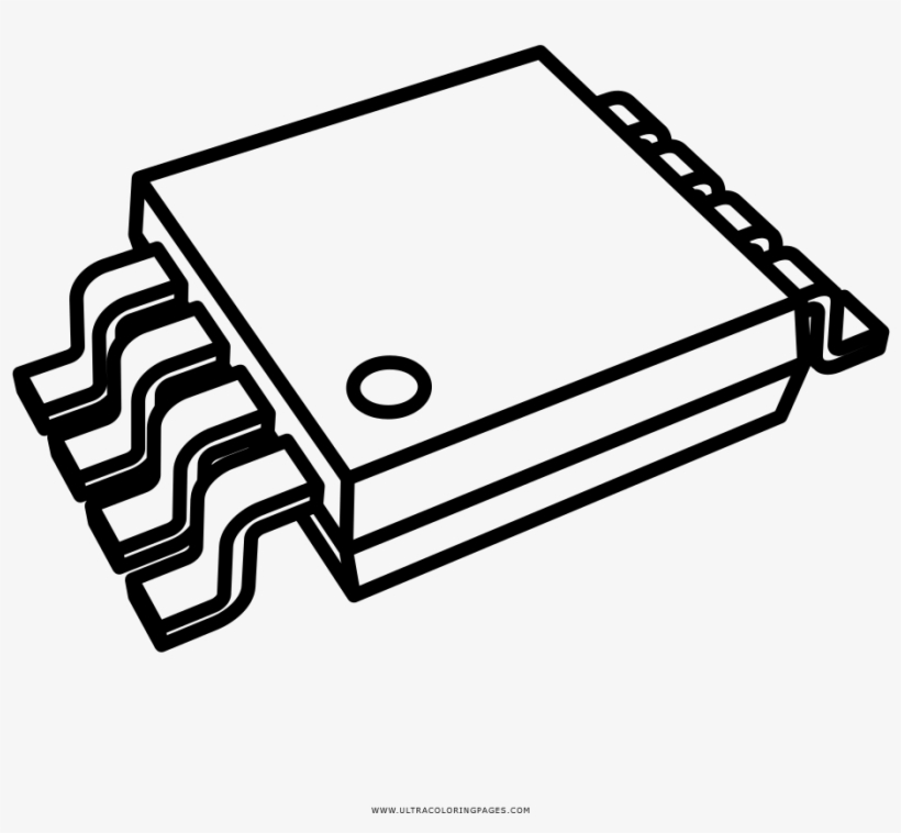 Microchip Coloring Page - Microprocesador Para Colorear, transparent png #9547806