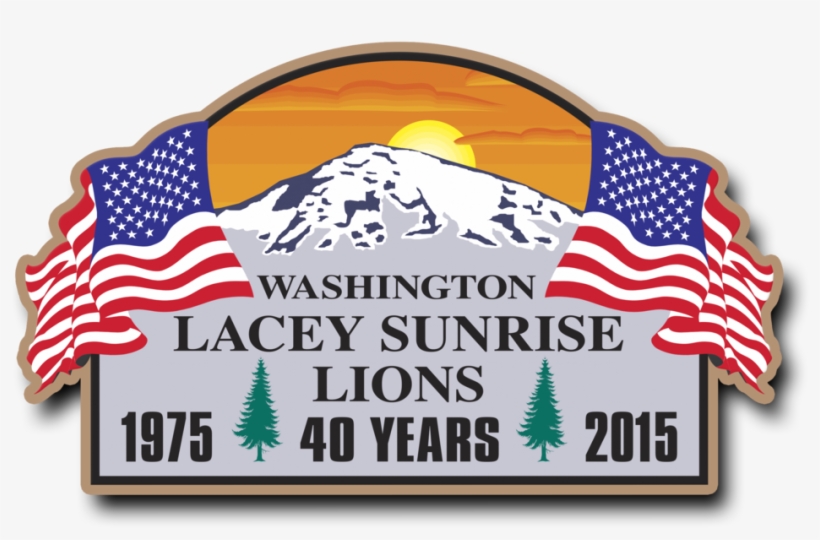Lacey Lions Lapel Pin - Us Flag, transparent png #9548187