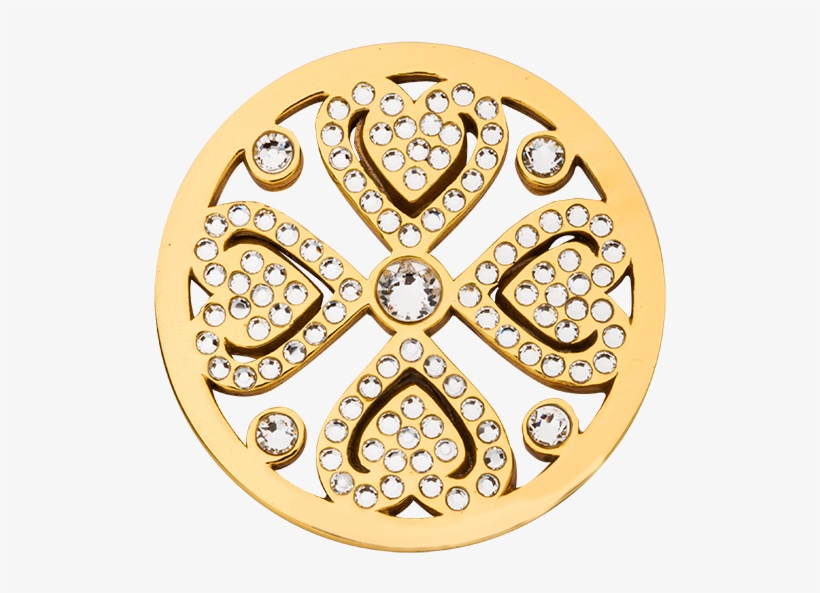 Nikki Lissoni Vintage Love Medium Gold Plated Coin - Circle, transparent png #9548275
