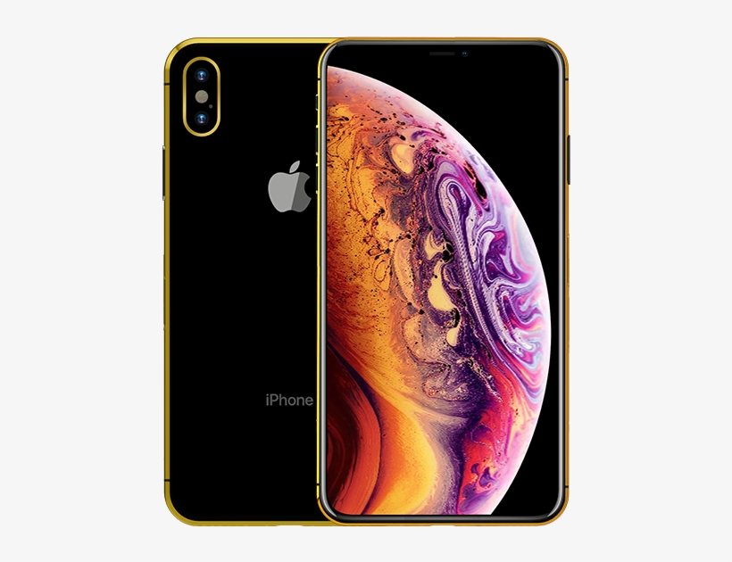 24k Gold Plated Apple Iphone Xs Max, Silver, 256gb - ايفون Xs Max سعر, transparent png #9548312