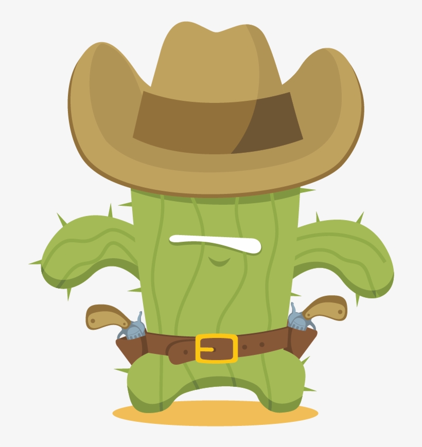 Cowboy Clipart Cactus - Cactus Cowboy Hat Png, transparent png #9548448