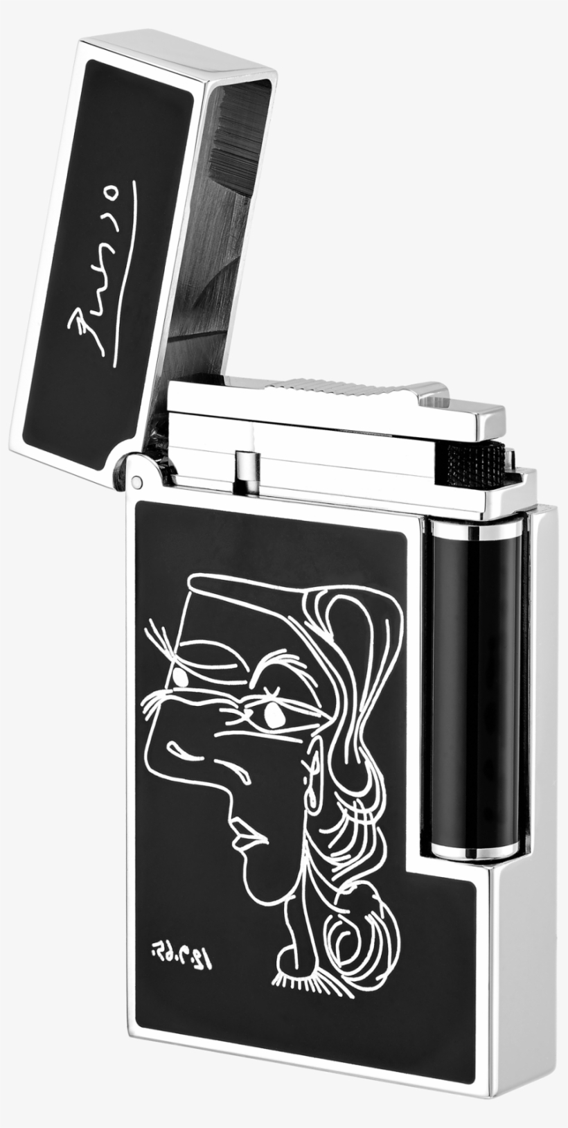 Dupont Lighter Ligne 2 Picasso Black - Dupont Laccato Limited Edition, transparent png #9549309