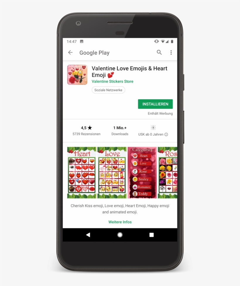 Play store rich formatting app title framed smartphone free