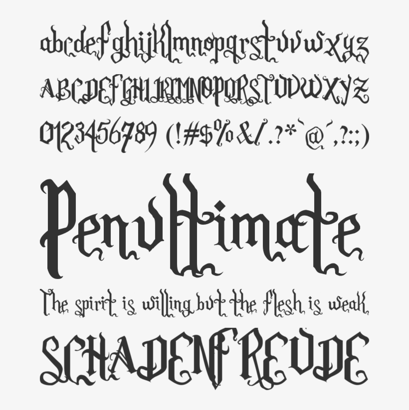 Romance Fatal Download Free - Gothic Font, transparent png #9551458