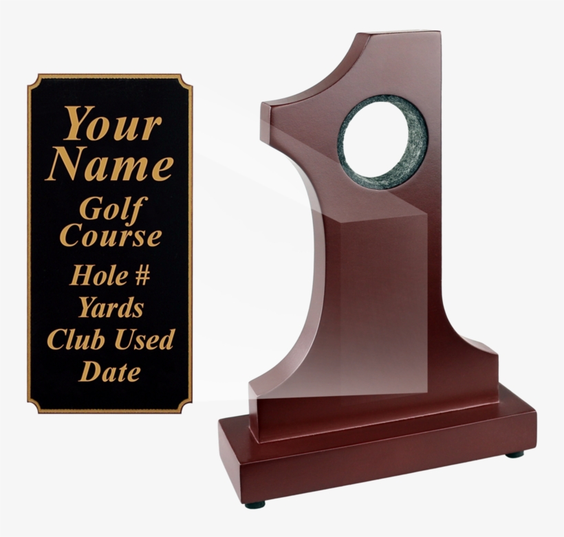 Custom Laser Engraved Plaque For Hole In One Trophy - Hole In One Trophy, transparent png #9551896