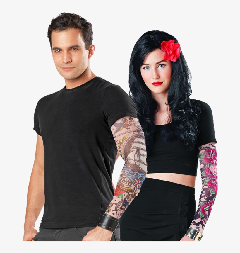 Single Tattoo Sleeve - Girl, transparent png #9552734