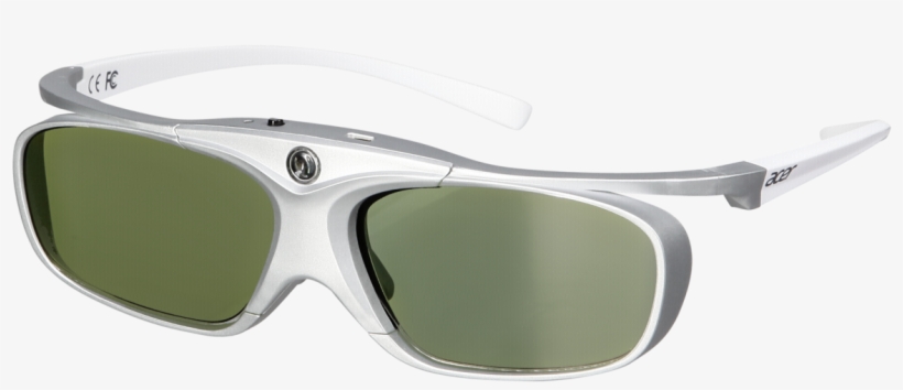 Png Acer E4w Dlp 3d Shutter Glasses White - Tints And Shades, transparent png #9552944