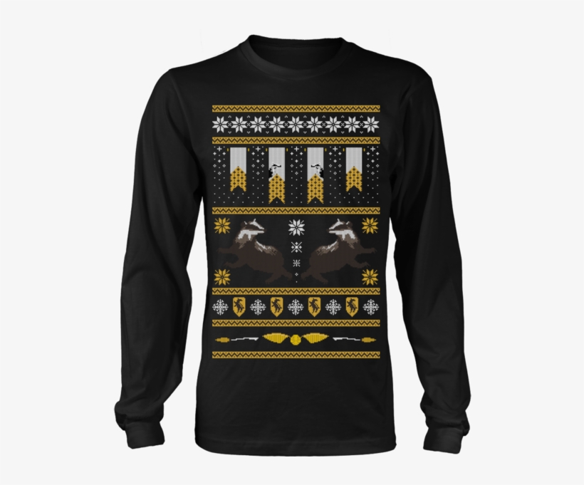 Retro Hufflepuff Xmas Sweater - Ugly Sweater Dragon Ball, transparent png #9553799