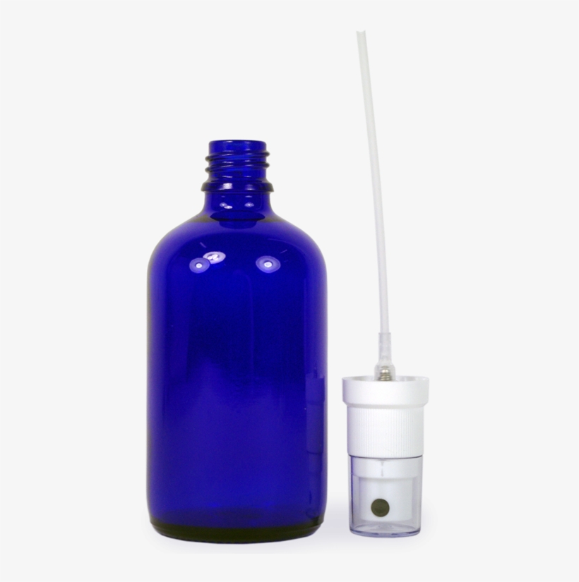 Blue Glass Spray Bottle With Clear Cap-50ml Sc - Glass Bottle, transparent png #9554107