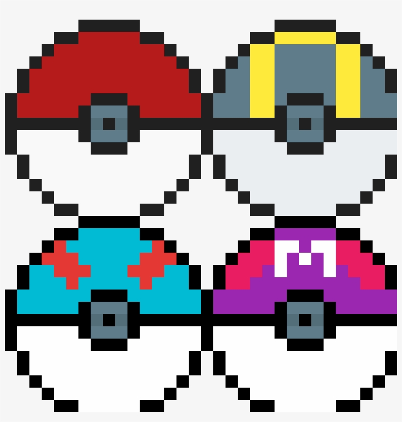 Pokeballs - Perler Bead Rupee Pattern, transparent png #9554269
