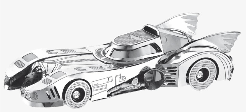Drawn Race Car Batmobile - 3d Metal Model 1989 Batmobile, transparent png #9554402