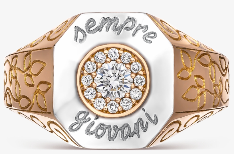 Rose Gold Ring, So17160-orobd V - Engagement Ring, transparent png #9555707