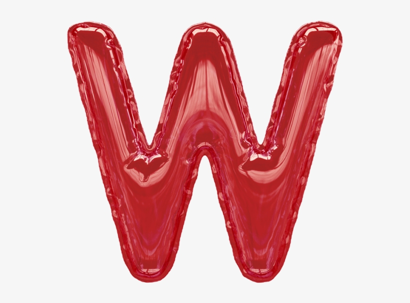 Red Balloon Typeface - W Letter Balloon Red, transparent png #9555754