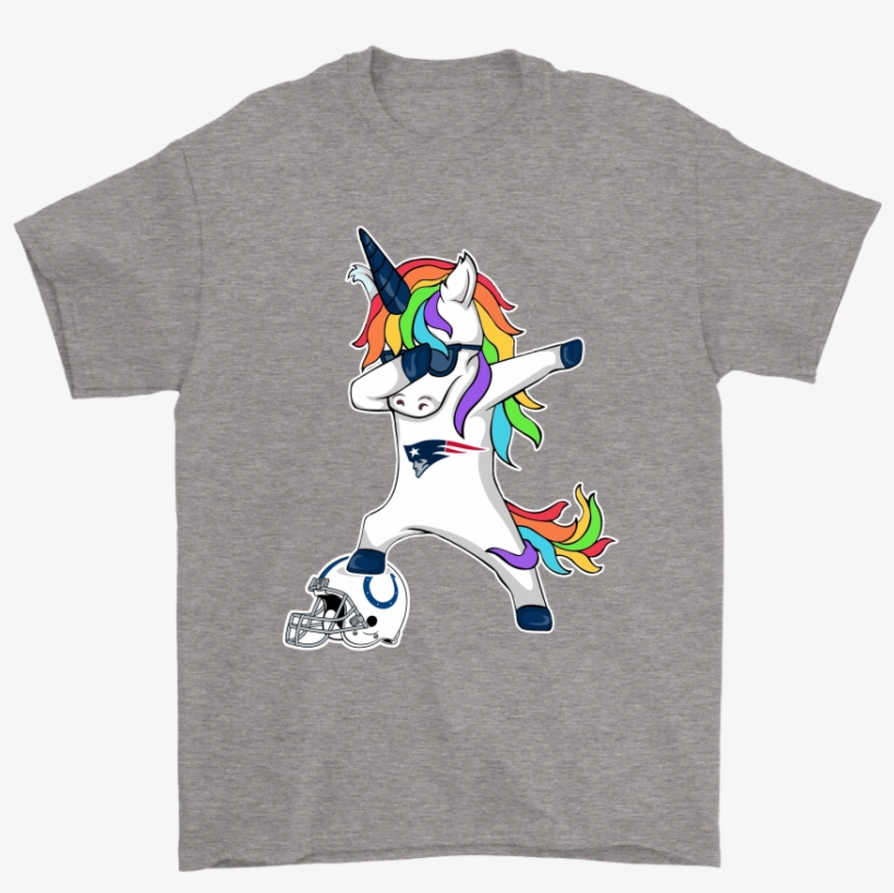 Football Dabbing Unicorn Steps On Helmet New England - Post Malone Tour Shirt, transparent png #9557587