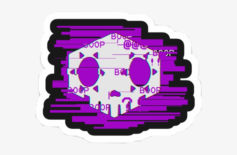 A Icon Of Of A White Skull With White Outline And A - Overwatch Sombra Logo, transparent png #9557686