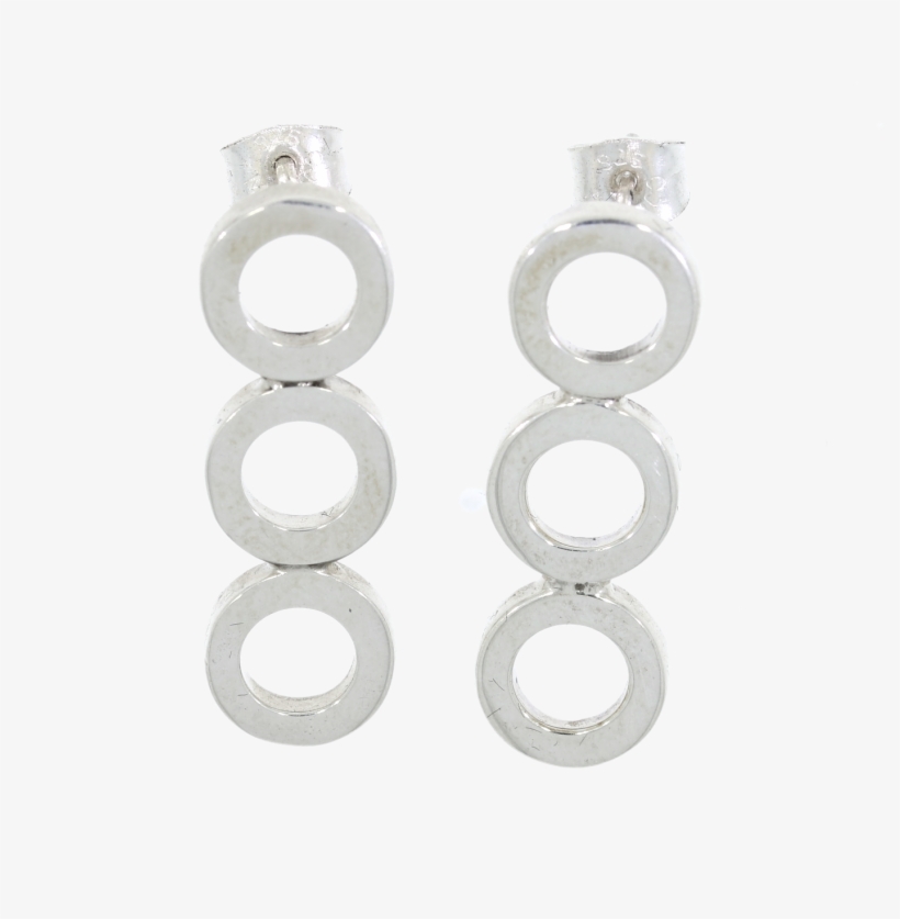 Sterling Silver Circle Design Earrings - Earrings, transparent png #9558011