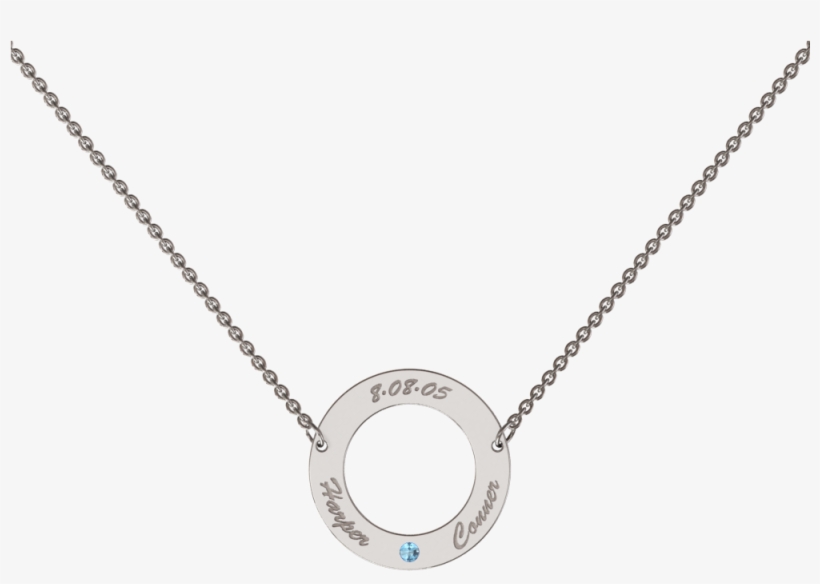 Silver Classic Circle - Necklace, transparent png #9558207