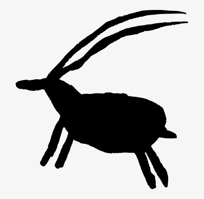 Goat Iberia Petroglyph - Cave Painting Png, transparent png #9558405