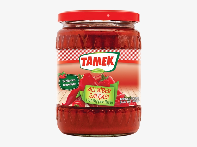 Tamek 580gm Hot Pepper Paste - Tamek Pickled Hot Red Pepper, transparent png #9559110