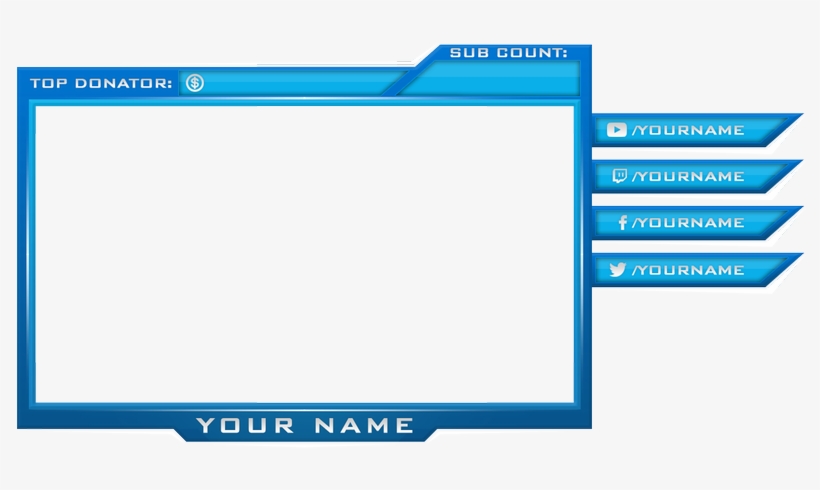 Webcam Border Png - Facecam Border Template Png, transparent png #9559245