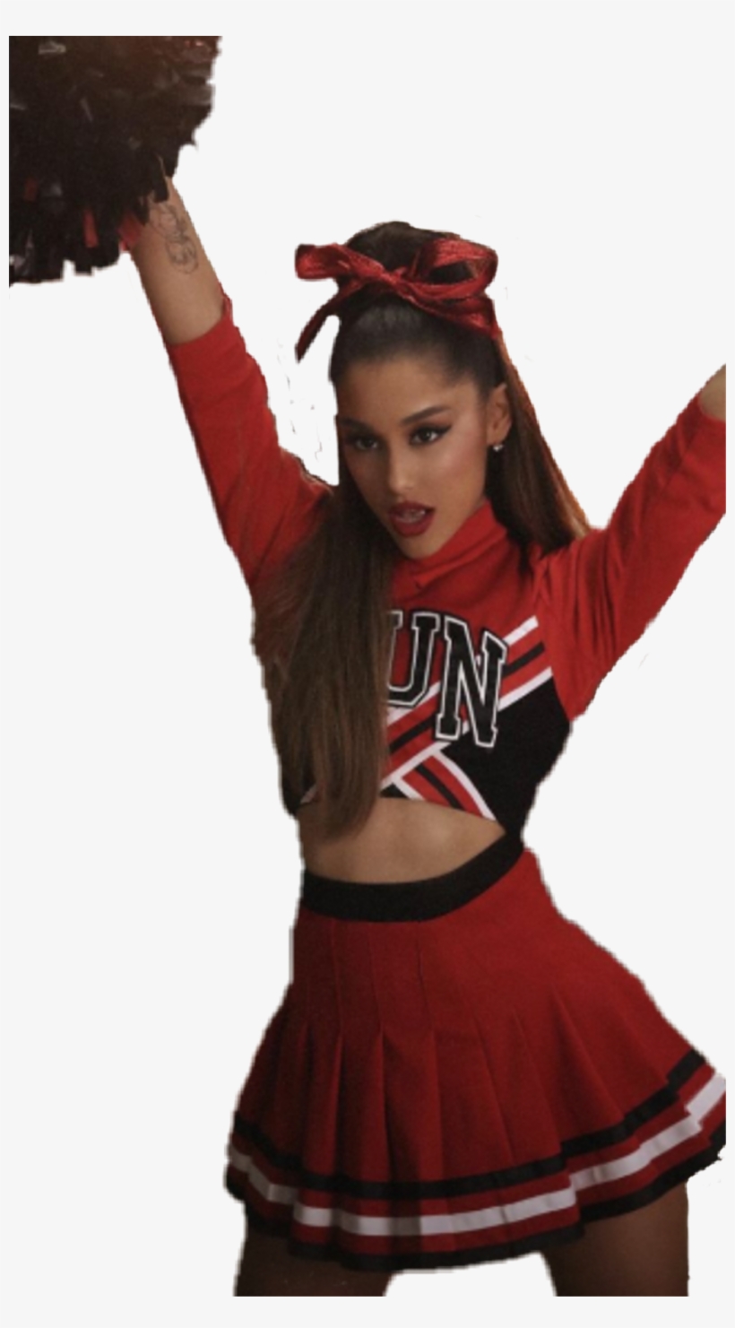#arianagrande #cheerleader #red #black #badgirl #bad, transparent png #9559588