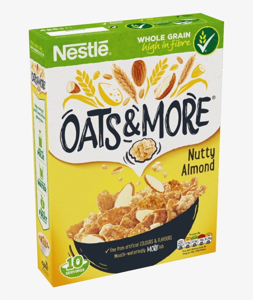 Almond Oats And More Cereal Box - Nestle Oats And More, transparent png #9559728
