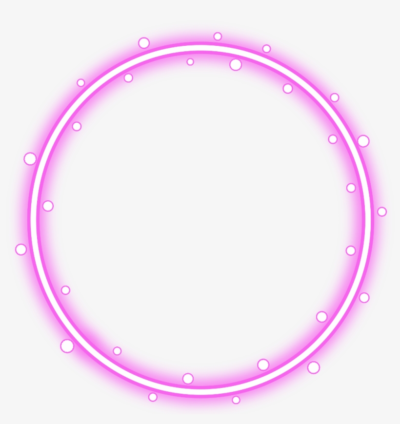 #neon #round #pink #freetoedit #circle #frame #border - Red Circle Border Transparent, transparent png #9559918